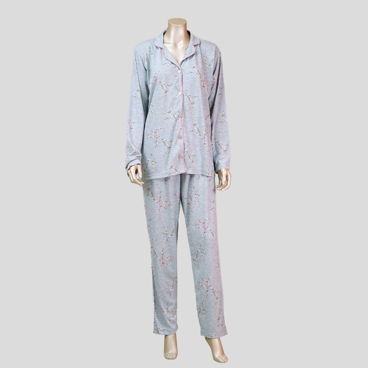 Floral Printed Long Sleeve Top & Pants PJ Set