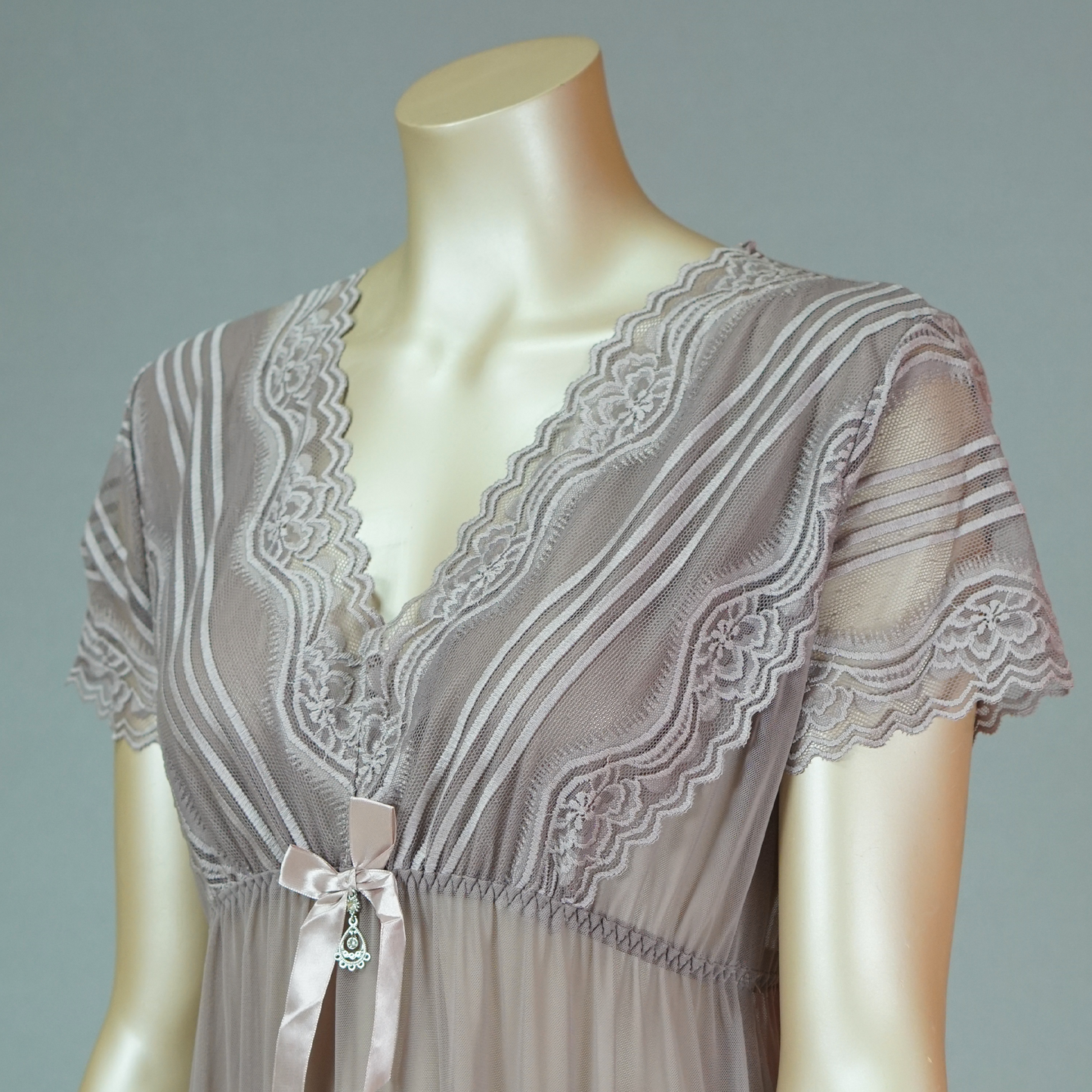 Babydoll Lace Front Mesh with Thong