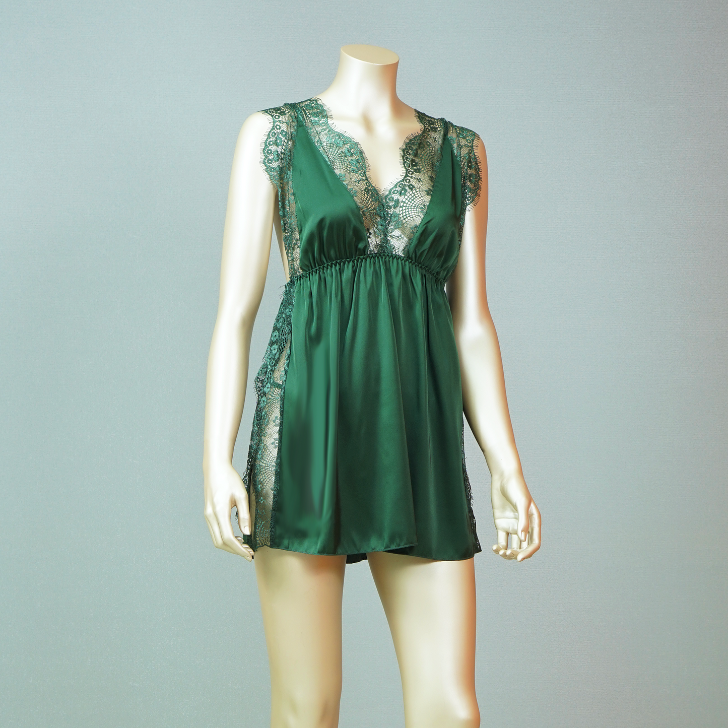 Babydoll Criss Cross Back Satin Nightdress