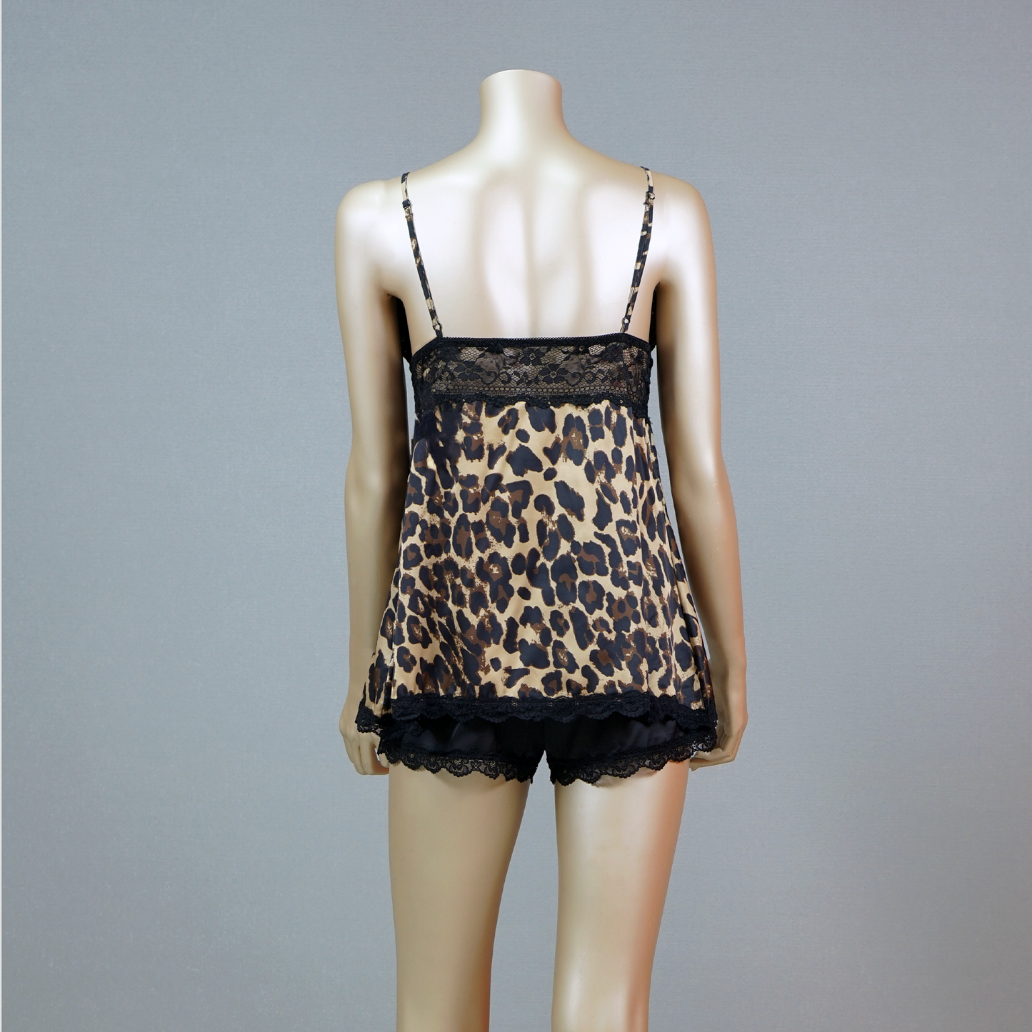 Lace Cami Top Leopard Print with Sexy Shorts