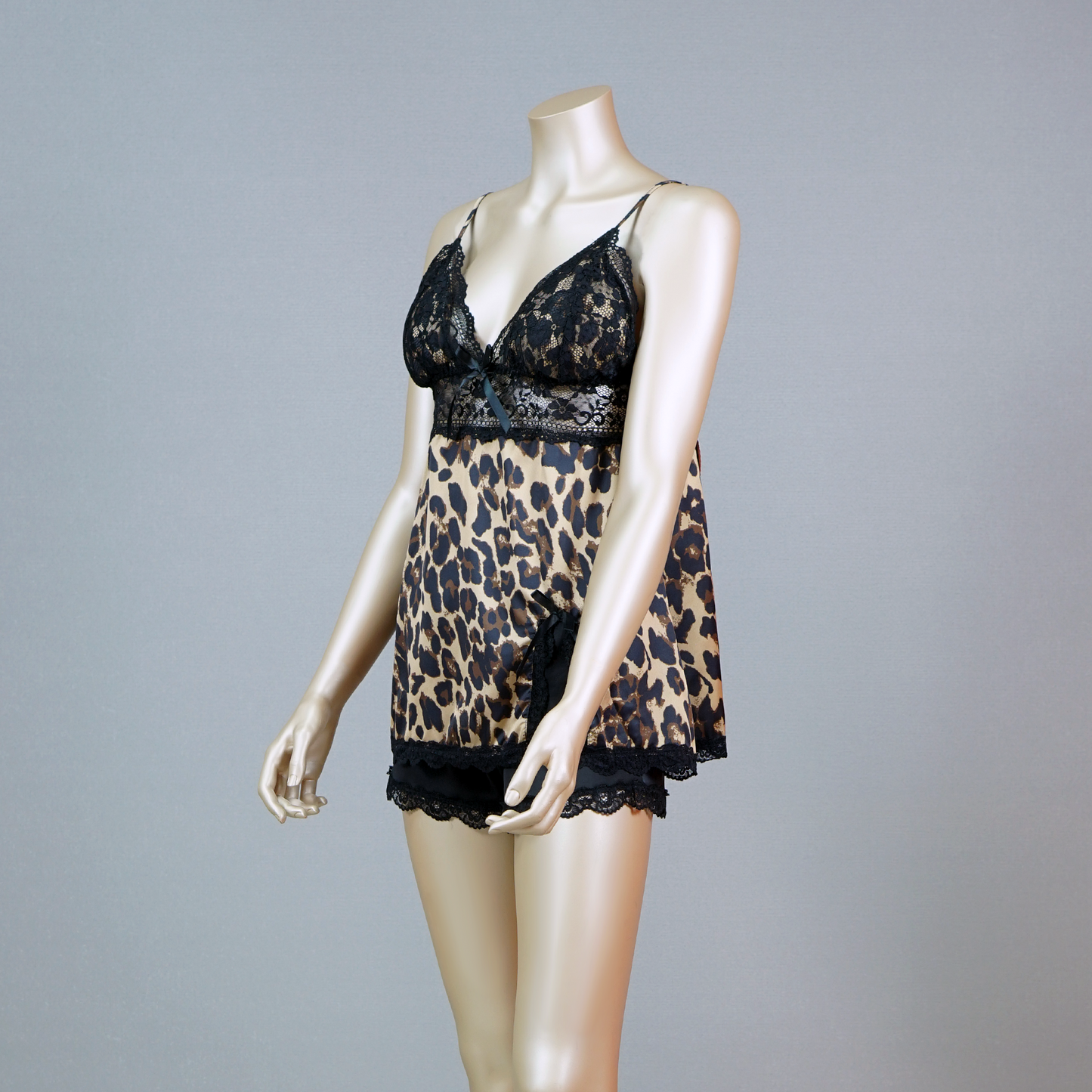 Lace Cami Top Leopard Print with Sexy Shorts