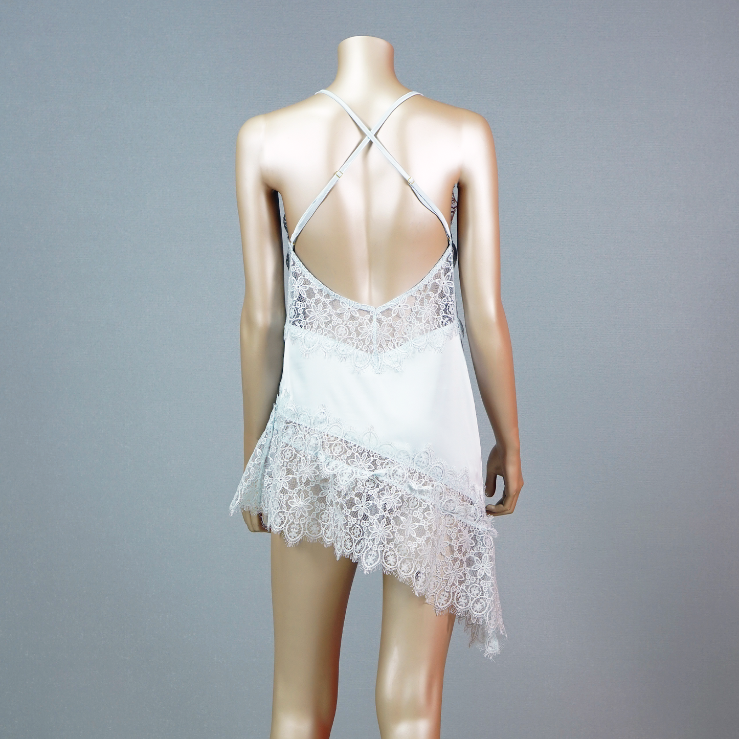 Cami Floral Top Asymmetrical Hem Nightdress with Thong