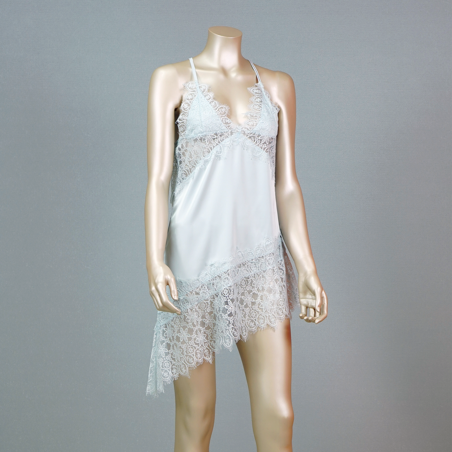 Cami Floral Top Asymmetrical Hem Nightdress with Thong