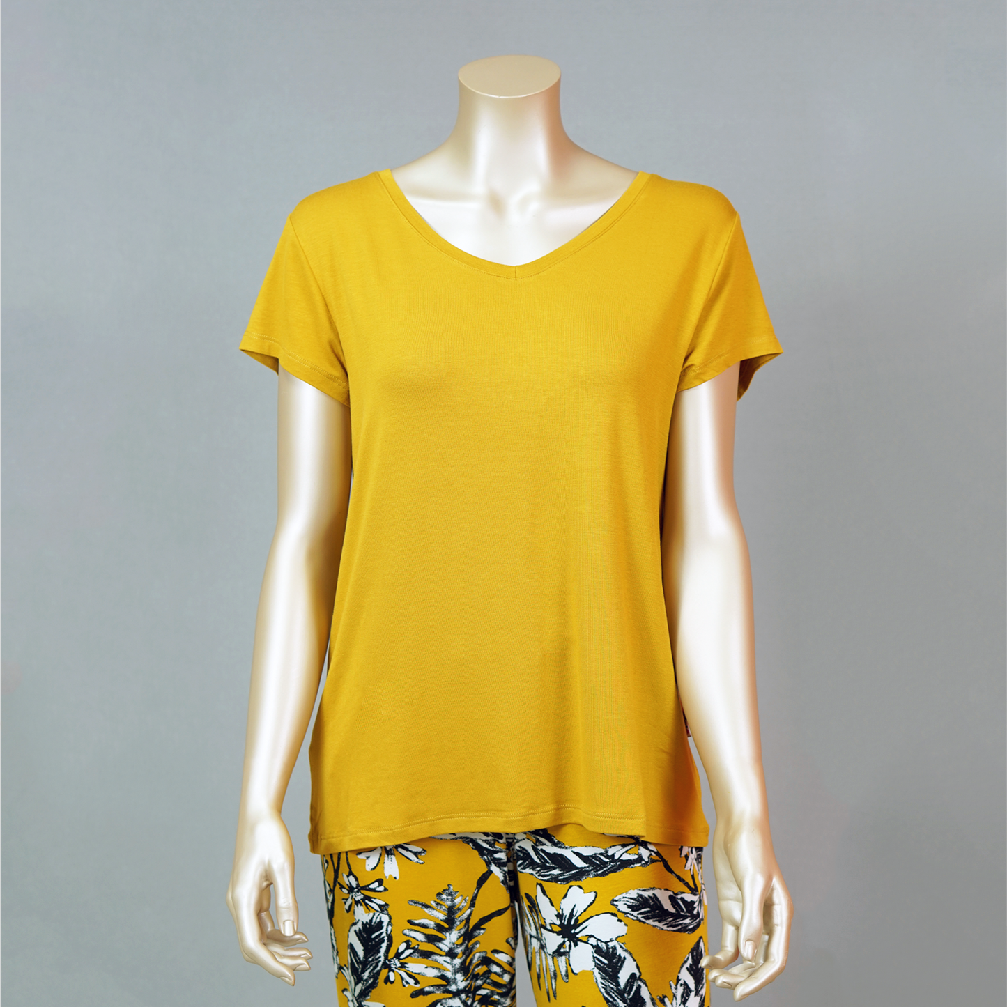 Lace-Back with Floral Pants - Pajama Set