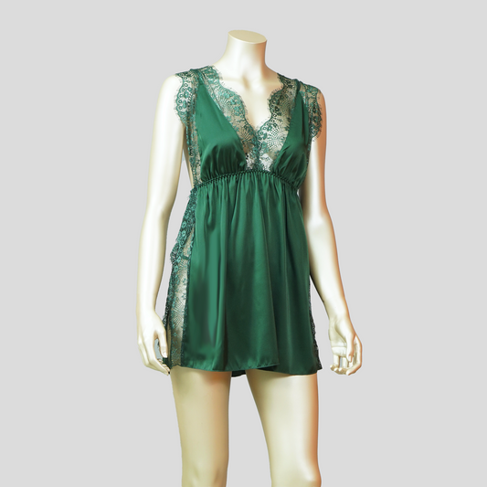Babydoll Criss Cross Back Satin Nightdress