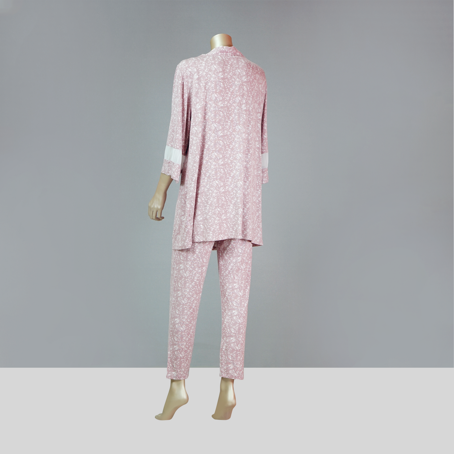 Cami Top & Floral Pants With Floral Robe