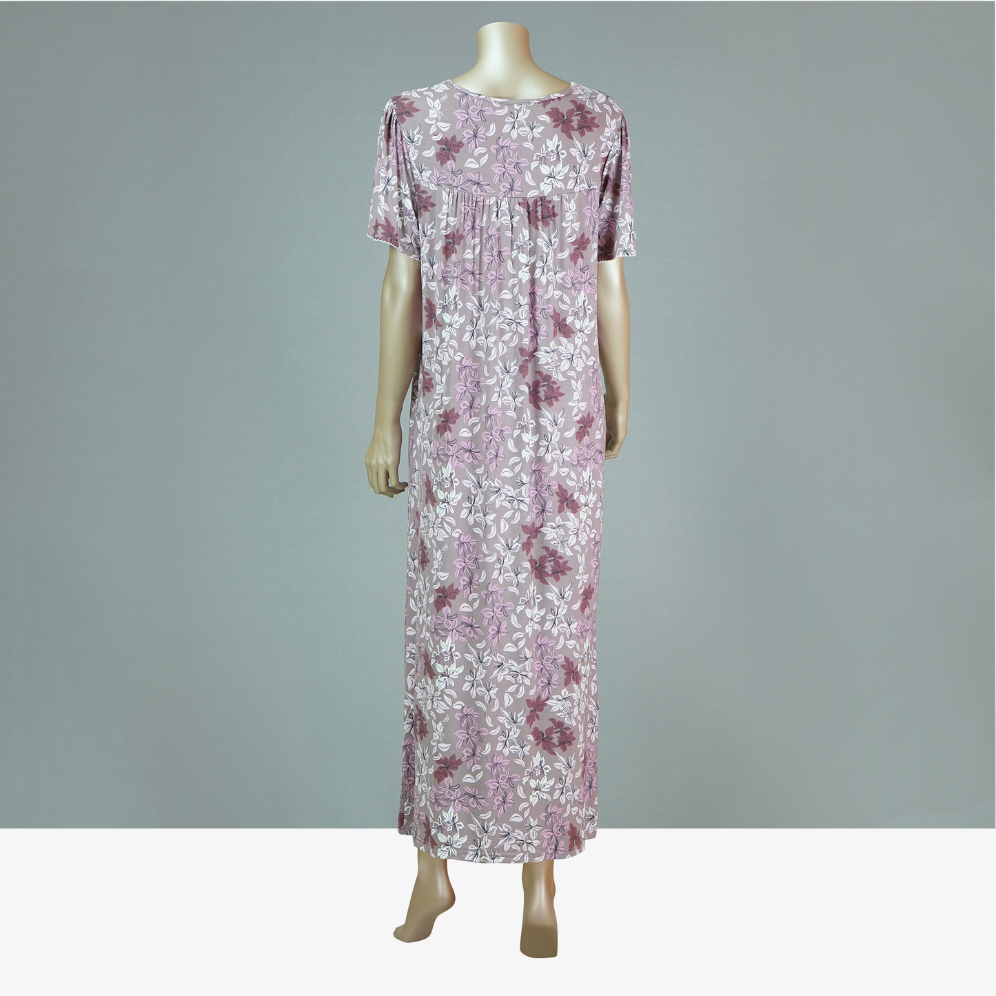 Ankle Length Floral Button House Dress
