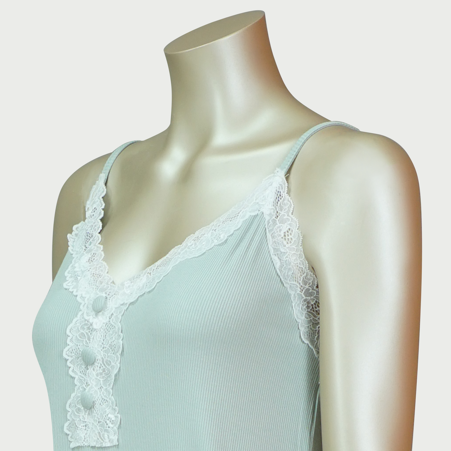Lace Front Nightdress with Side Slit