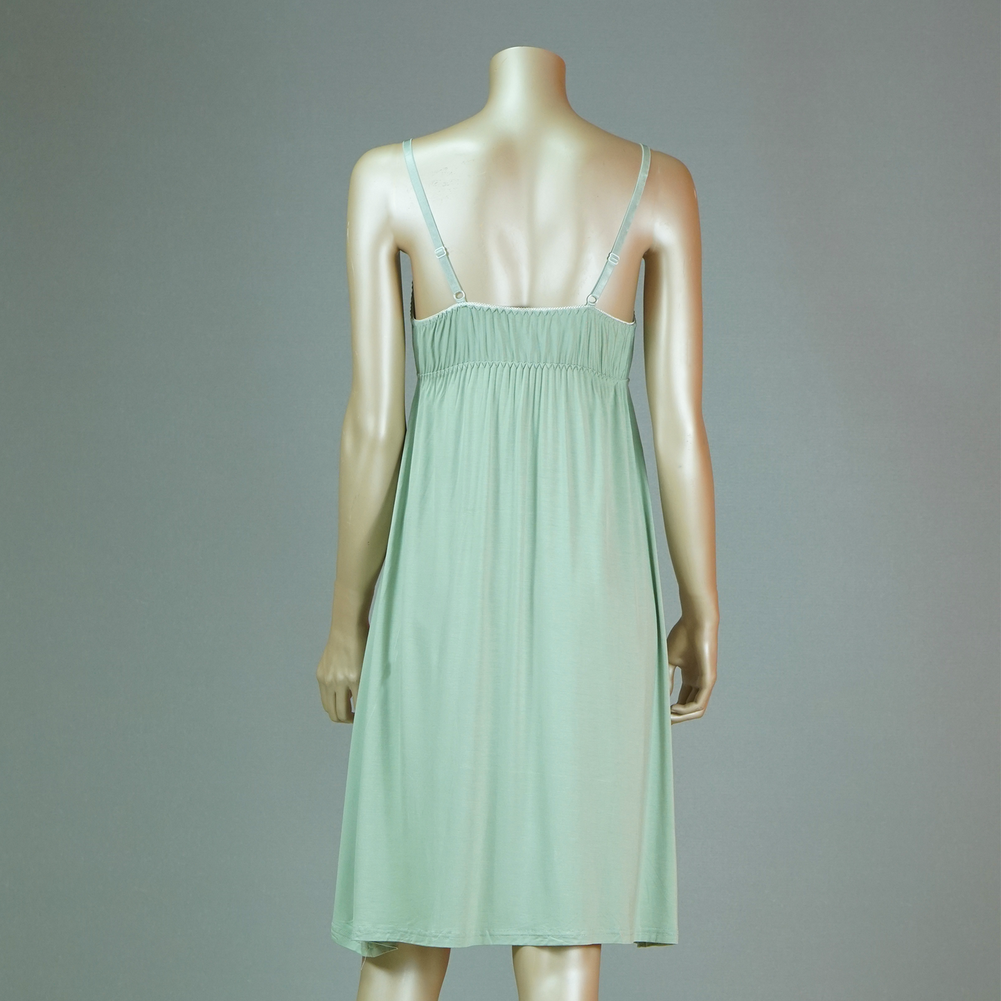 Front Lace Cami Nightdress with Mesh Belted Robe