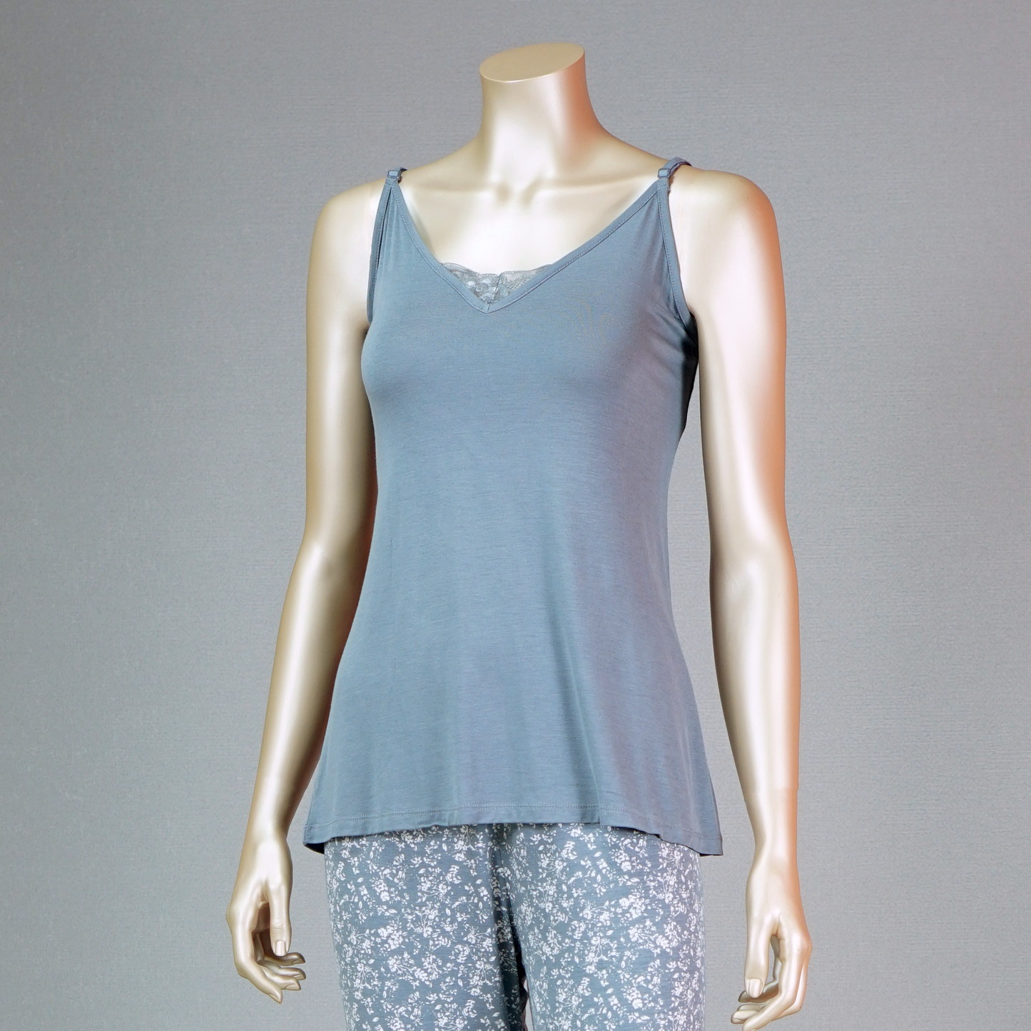 Cami Top & Floral Pants With Floral Robe